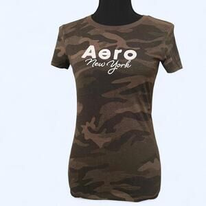 Aero vintage Y2K camo print T-shirt Size Small